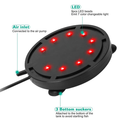 4in Multi-Colored LED Aquarium Air Bubble Lamp - A-1 Thread Vault