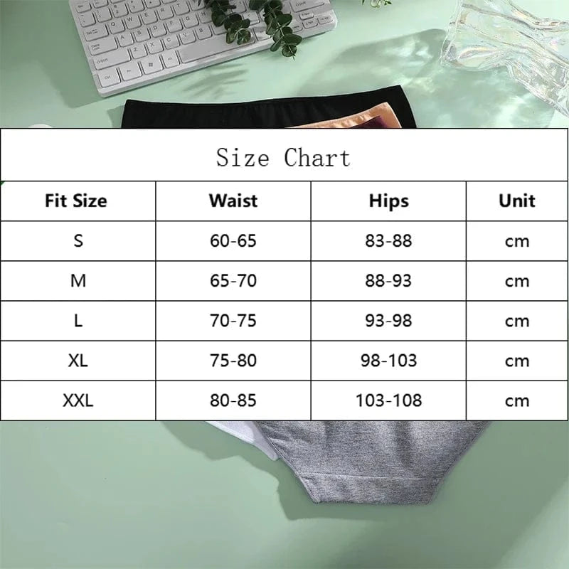 4Pcs/Set Comfort Cotton Panties Women High Waist Briefs Seamless Underwear Breathable Underpants Plus Size Panty S-2XL Intimates - A-1 Thread Vault