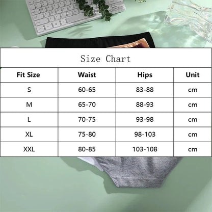 4Pcs/Set Comfort Cotton Panties Women High Waist Briefs Seamless Underwear Breathable Underpants Plus Size Panty S-2XL Intimates - A-1 Thread Vault