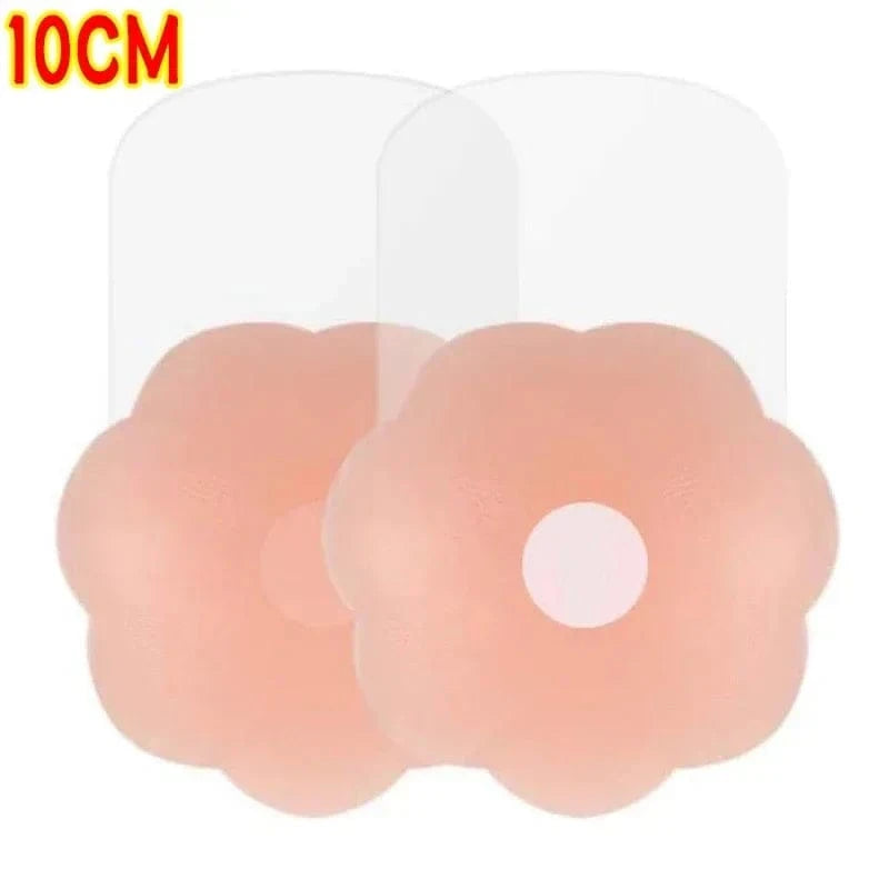 4PCS Women Lift Up Invisible Reusable Self Adhesive Silicone Breast Lift Tape Nipple Cover Chest Paste Push Up Party Dress Bras - A-1 Thread Vault