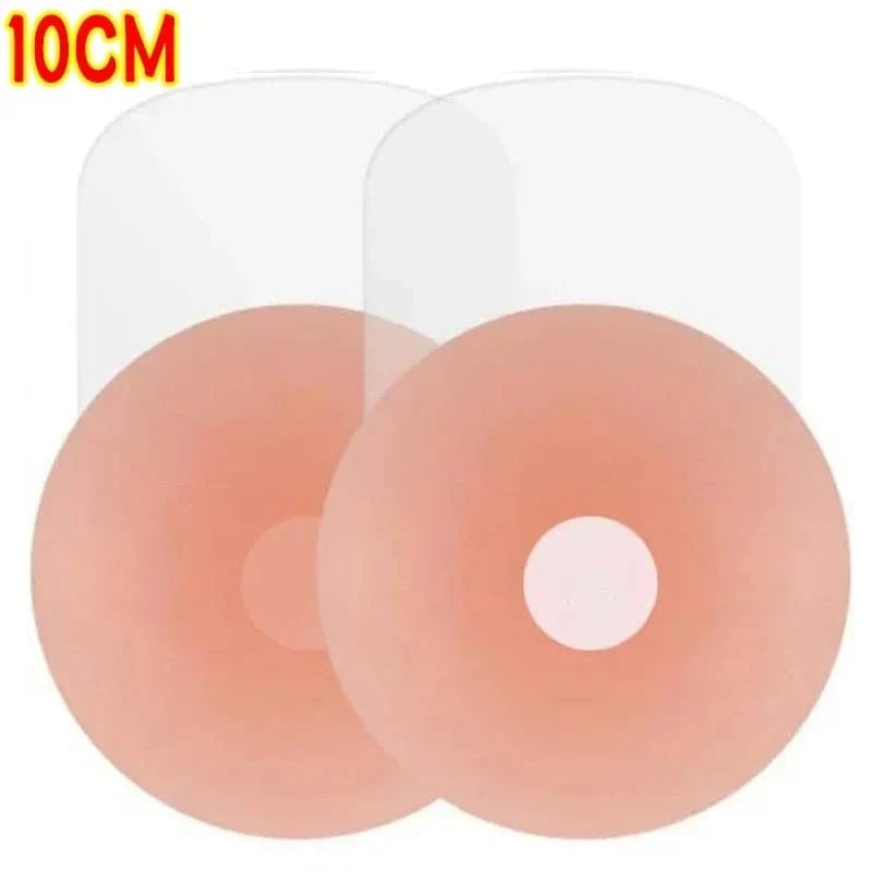 4PCS Women Lift Up Invisible Reusable Self Adhesive Silicone Breast Lift Tape Nipple Cover Chest Paste Push Up Party Dress Bras - A-1 Thread Vault