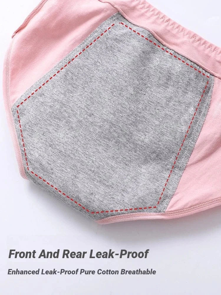 4Pcs Women's Menstrual Panties Physiological Pants Leak Proof Underwear Ladies Period Panty High Waist Cotton Briefs Lingerie - A-1 Thread Vault