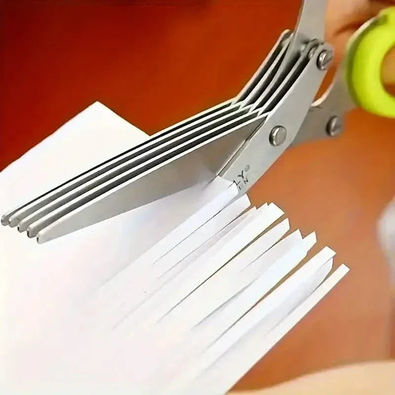 5-Blade Stainless Steel Herb Scissors Set - Versatile Kitchen Shears - A-1 Thread Vault