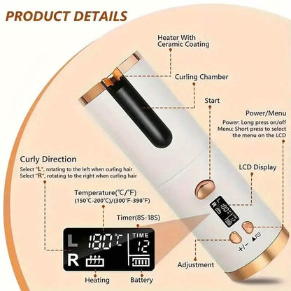 5 Heat Settings Auto-Curler for Luscious Locks - A-1 Thread Vault