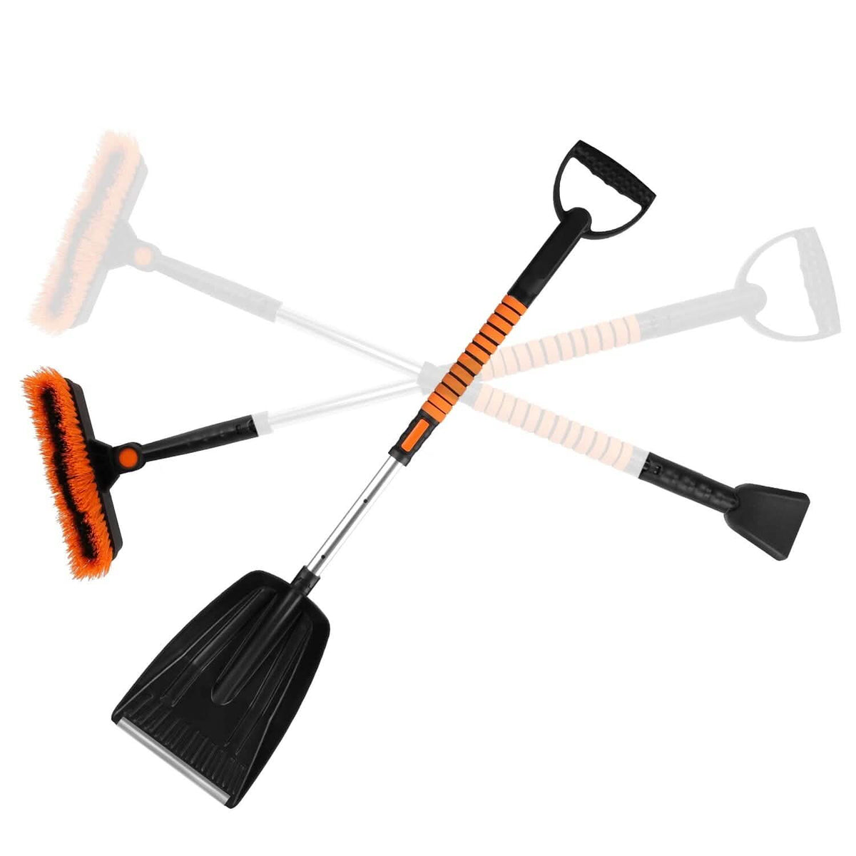 5-in-1 Detachable 180° Adjustable Ice Scraper Snow Shovel - A-1 Thread Vault
