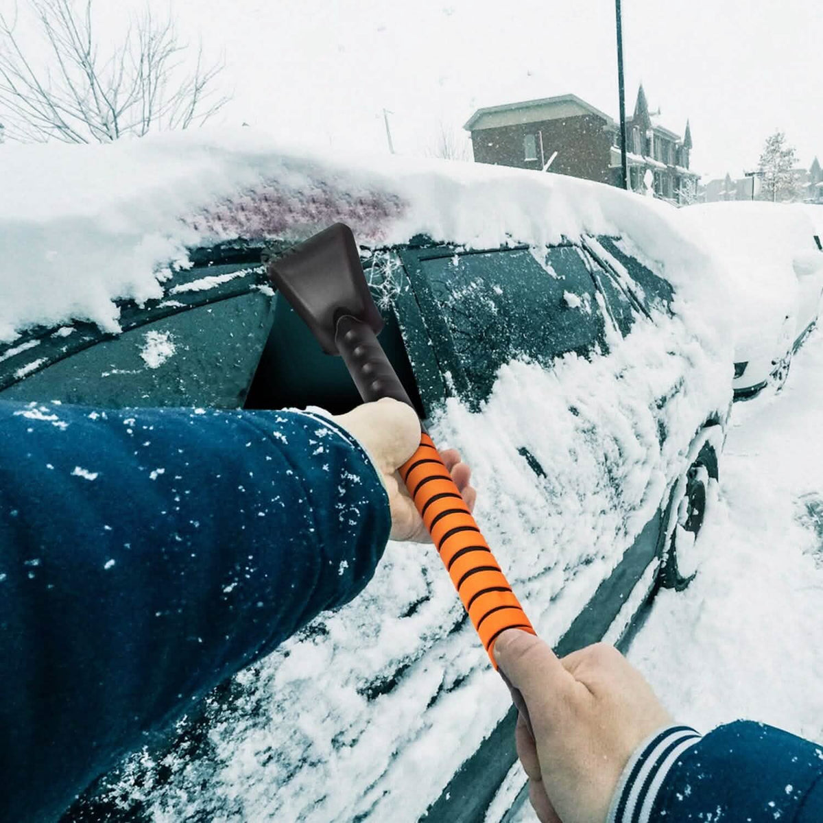 5-in-1 Detachable 180° Adjustable Ice Scraper Snow Shovel - A-1 Thread Vault