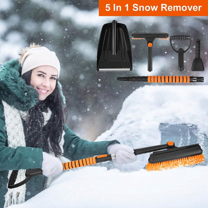 5-in-1 Detachable 180° Adjustable Ice Scraper Snow Shovel - A-1 Thread Vault