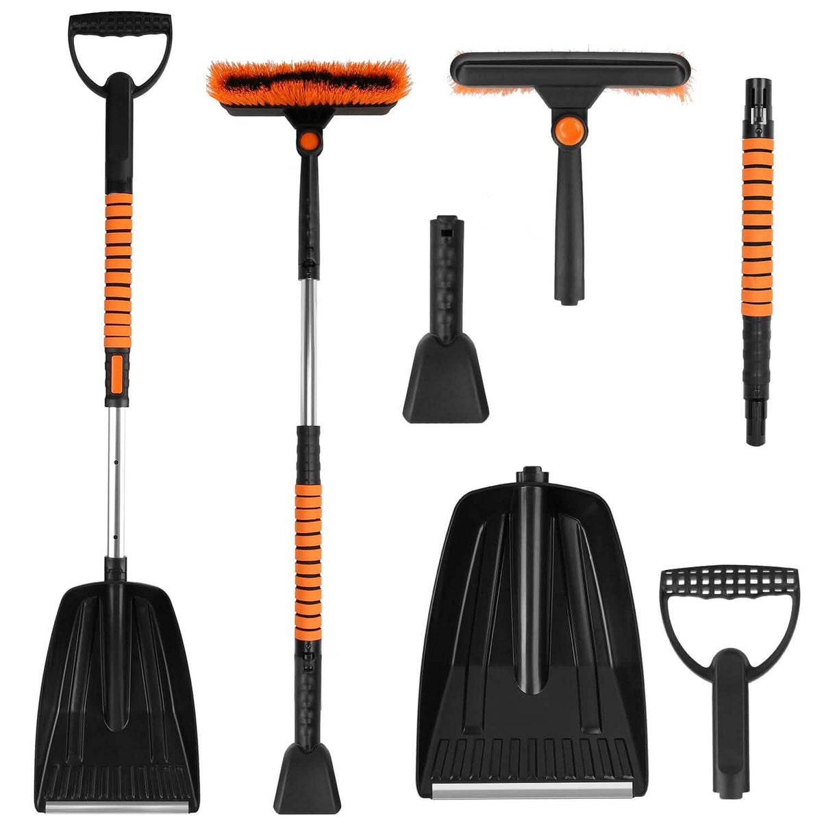 5-in-1 Detachable 180° Adjustable Ice Scraper Snow Shovel - A-1 Thread Vault