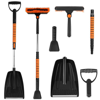 5-in-1 Detachable 180° Adjustable Ice Scraper Snow Shovel - A-1 Thread Vault