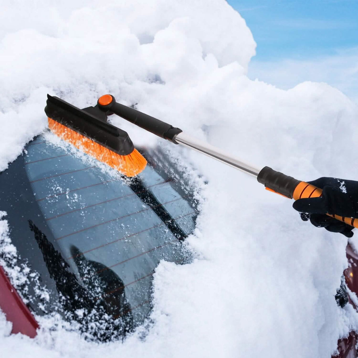 5-in-1 Detachable 180° Adjustable Ice Scraper Snow Shovel - A-1 Thread Vault