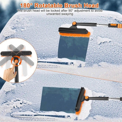 5-in-1 Detachable 180° Adjustable Ice Scraper Snow Shovel - A-1 Thread Vault