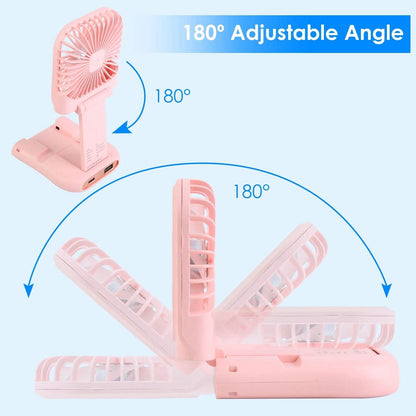 5-in-1 Folding Rechargeable Hands Free Mini Fan - A-1 Thread Vault