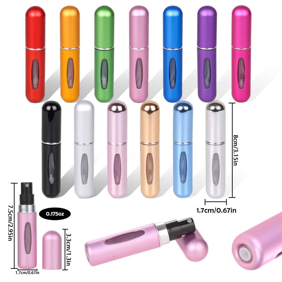 5-Pack: 0.17 Oz Matte Mini Perfume Atomizers - A-1 Thread Vault