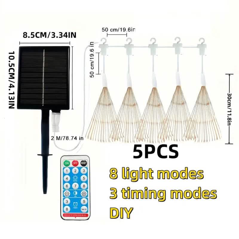 5-Pack: 450 LED Solar Starburst Sphere Lights - A-1 Thread Vault