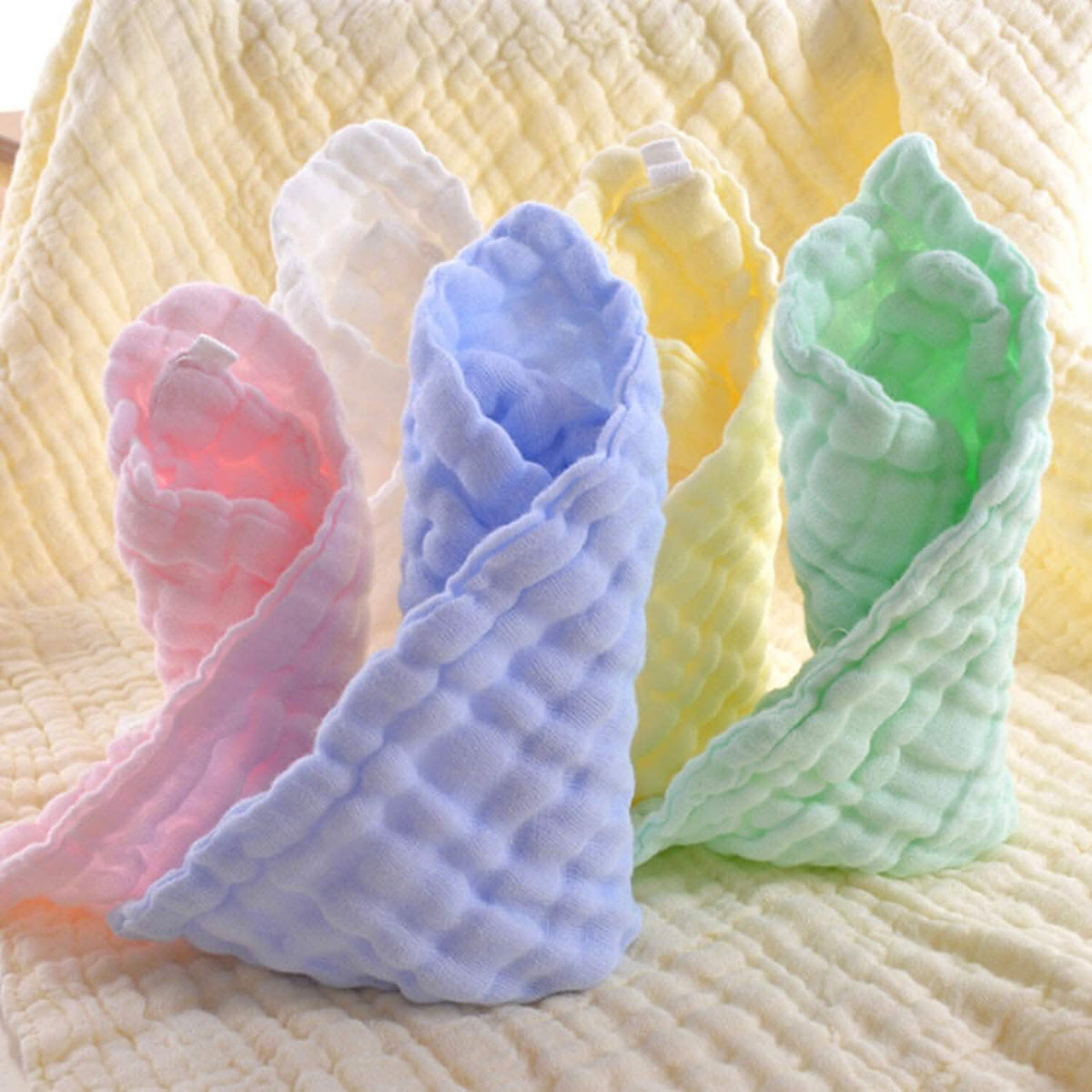 5-Pack: Baby Washcloths - A-1 Thread Vault