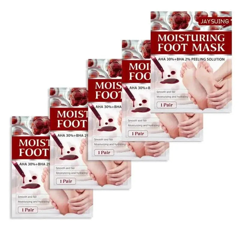 5-Pack: JAYSUING AHA 30% BHA 2% Peeling Solution Foot Mask - A-1 Thread Vault