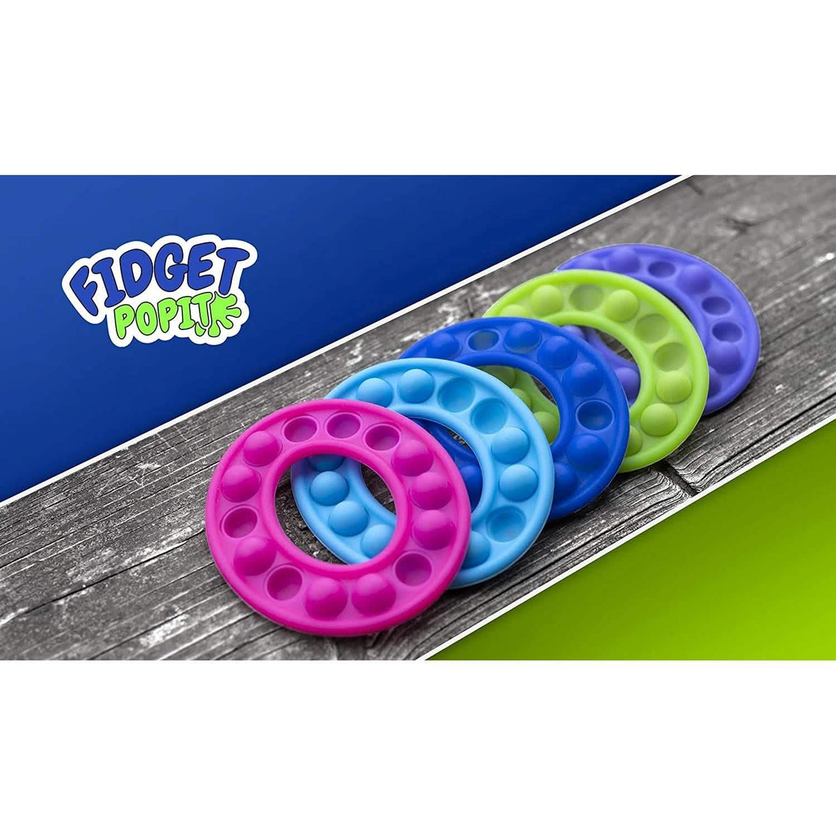 5-Pack: Pop It Fidget Toy Sensory Push Bubble Circle Pop Its - A-1 Thread Vault