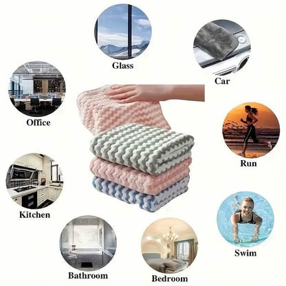5-Pack: Ultra-Soft Microfiber Dish Cloths - A-1 Thread Vault