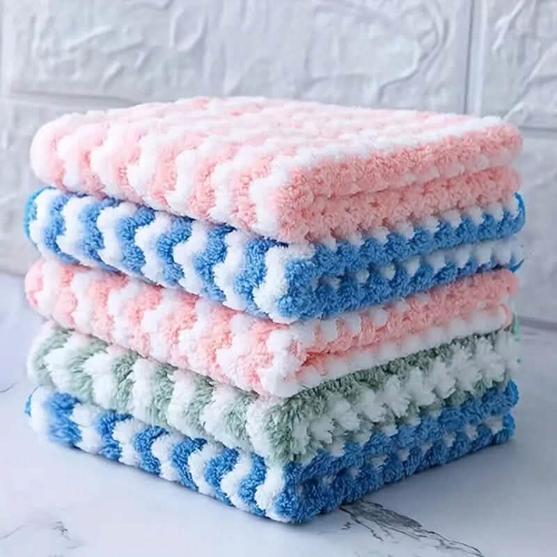 5-Pack: Ultra-Soft Microfiber Dish Cloths - A-1 Thread Vault