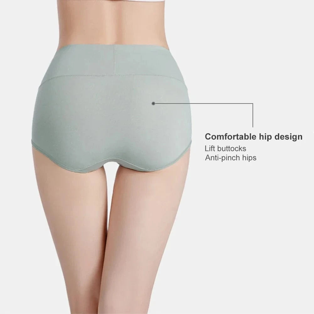 5 Pack Women's Cotton High Waisted Underwear - Tummy Control & Butt Lift, Graphene Antibacterial, Breathable Comfort, No Ride Up - A-1 Thread Vault