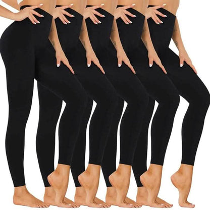 5-Pack: Women’s Fleece Lined High Waist Leggings - A-1 Thread Vault