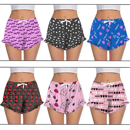 5-Pack: Women's Soft Comfy Printed Lounge Sleep Pajama Short - A-1 Thread Vault