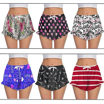 5-Pack: Women's Soft Comfy Printed Lounge Sleep Pajama Short - A-1 Thread Vault