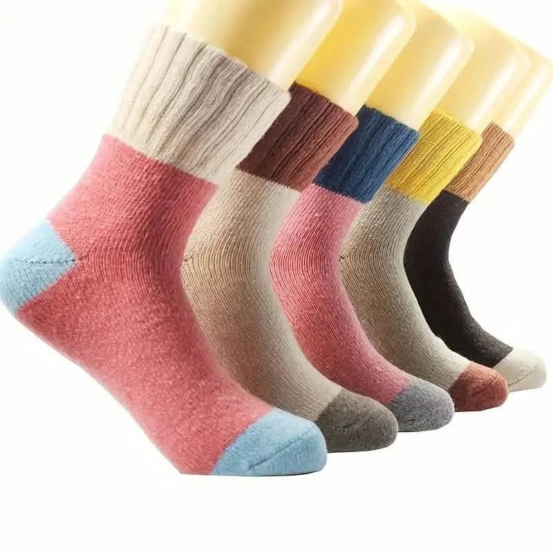 5-Pairs: Cold Resistant Thick Fuzzy Winter Socks - A-1 Thread Vault