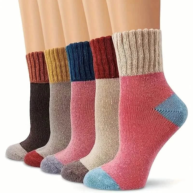 5-Pairs: Cold Resistant Thick Fuzzy Winter Socks - A-1 Thread Vault