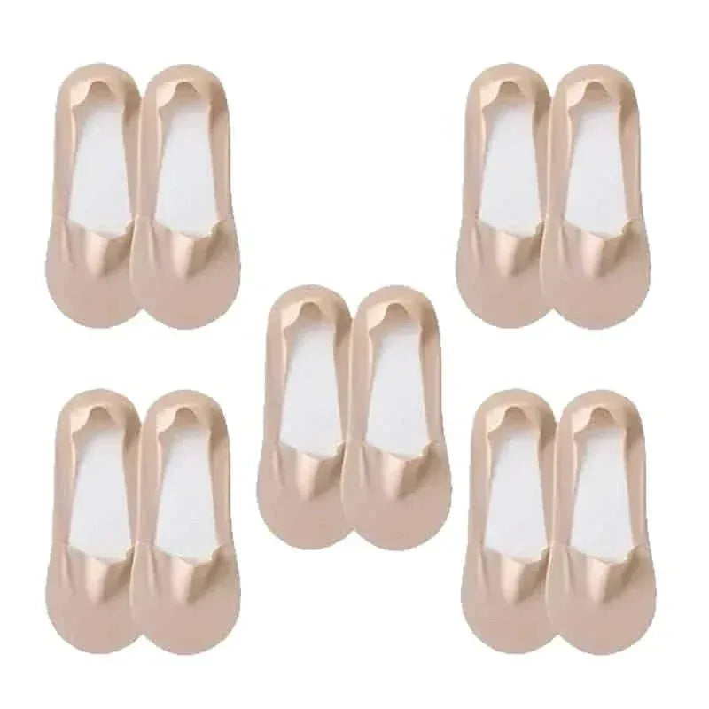5-Pairs: Low Cut No Show Socks for Women - Invisible, Non Slip, Breathable, Moisture Wicking - A-1 Thread Vault