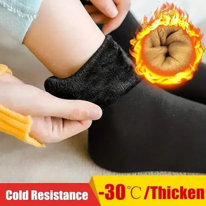 5-Pairs: Ultra-Soft Plush Lined Thermal Socks - Comfy Mid Tube Socks - A-1 Thread Vault