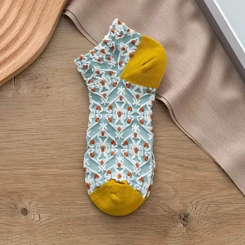 5-Pairs: Vintage Court Style Short Socks - A-1 Thread Vault