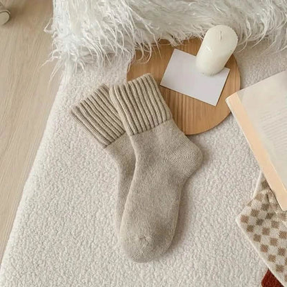 5-Pairs: Women's Stockings & Hosiery Simple Solid Thickened Socks - A-1 Thread Vault
