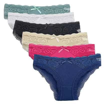 5 PCS/SET New Arrival Low Rise Ladies Sexy Lace Panty Underpants Panties For Women Lingerie Cotton Briefs - A-1 Thread Vault