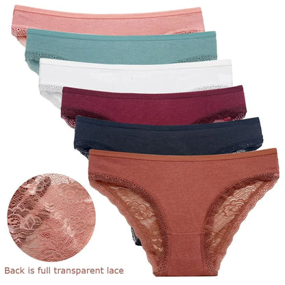 5 PCS/SET New Arrival Low Rise Ladies Sexy Lace Panty Underpants Panties For Women Lingerie Cotton Briefs - A-1 Thread Vault