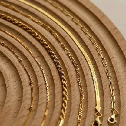 5-Piece: Elegant Multi-Layered Chain Bracelet Set - A-1 Thread Vault