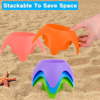 5-Piece: Seaside Plastic Beach Cup Holder - A-1 Thread Vault