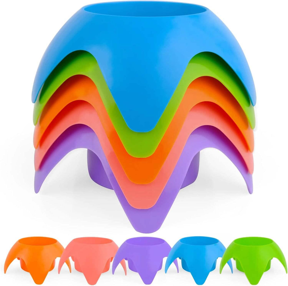 5-Piece: Seaside Plastic Beach Cup Holder - A-1 Thread Vault