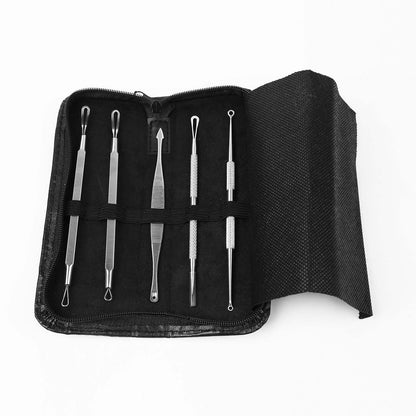 5-Piece Set: Blackhead Remover Kit Stainless Steel Popping Zit Remover - A-1 Thread Vault