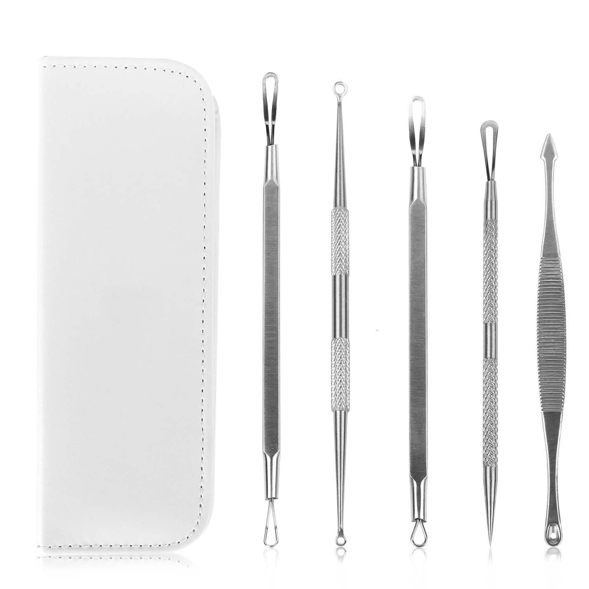 5-Piece Set: Blackhead Remover Kit Stainless Steel Popping Zit Remover - A-1 Thread Vault