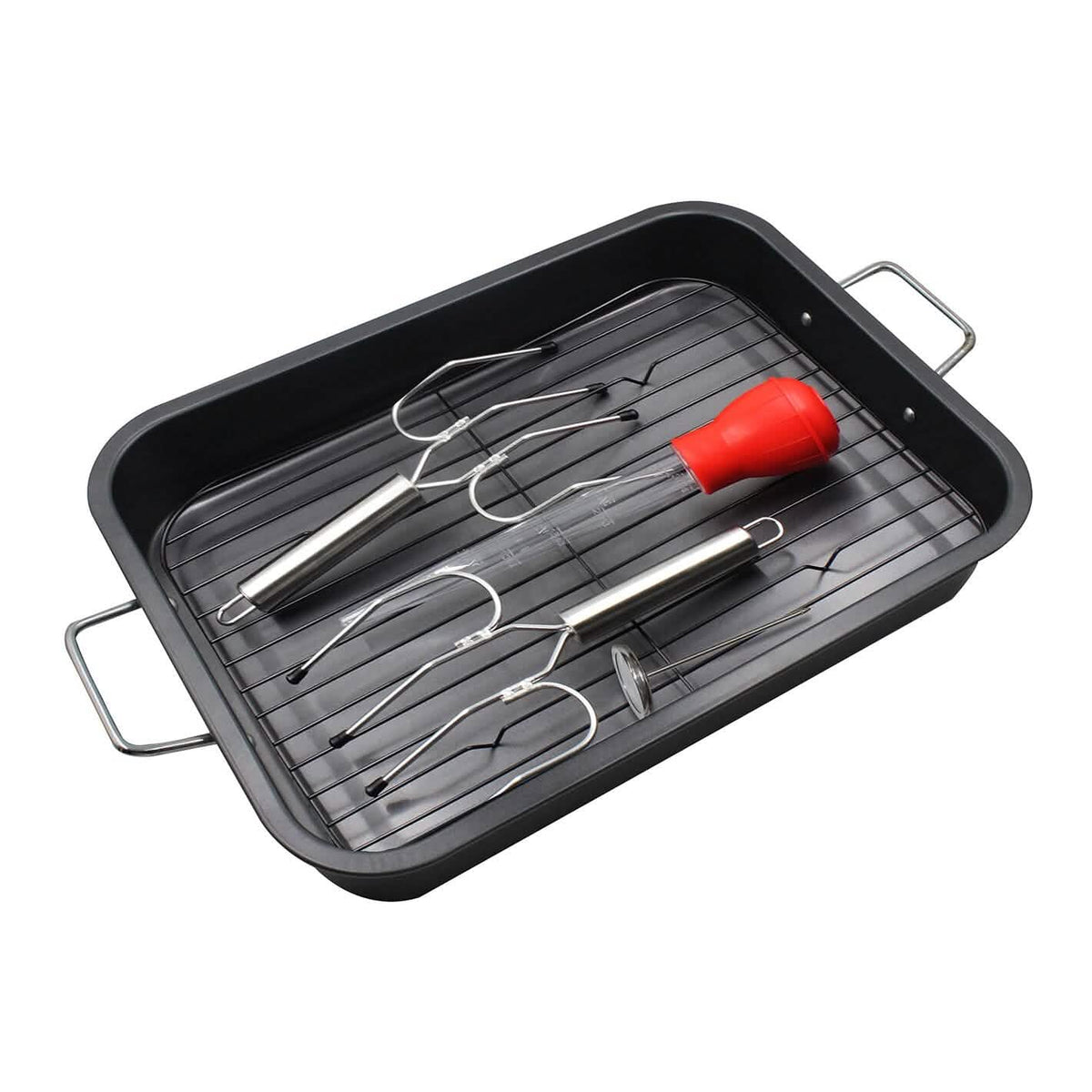 5-Piece Set: Non-Stick Roaster Pan Set - A-1 Thread Vault