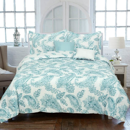 5-Piece Set: Sloane Street Aruba Paisley Comforter Set - A-1 Thread Vault