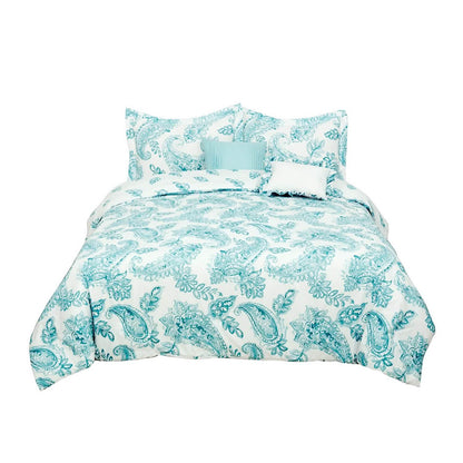 5-Piece Set: Sloane Street Aruba Paisley Comforter Set - A-1 Thread Vault