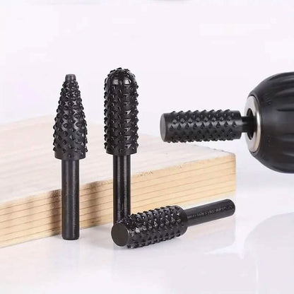 5-Piece Set: Wood Carving File Rasp Drill Bit - A-1 Thread Vault