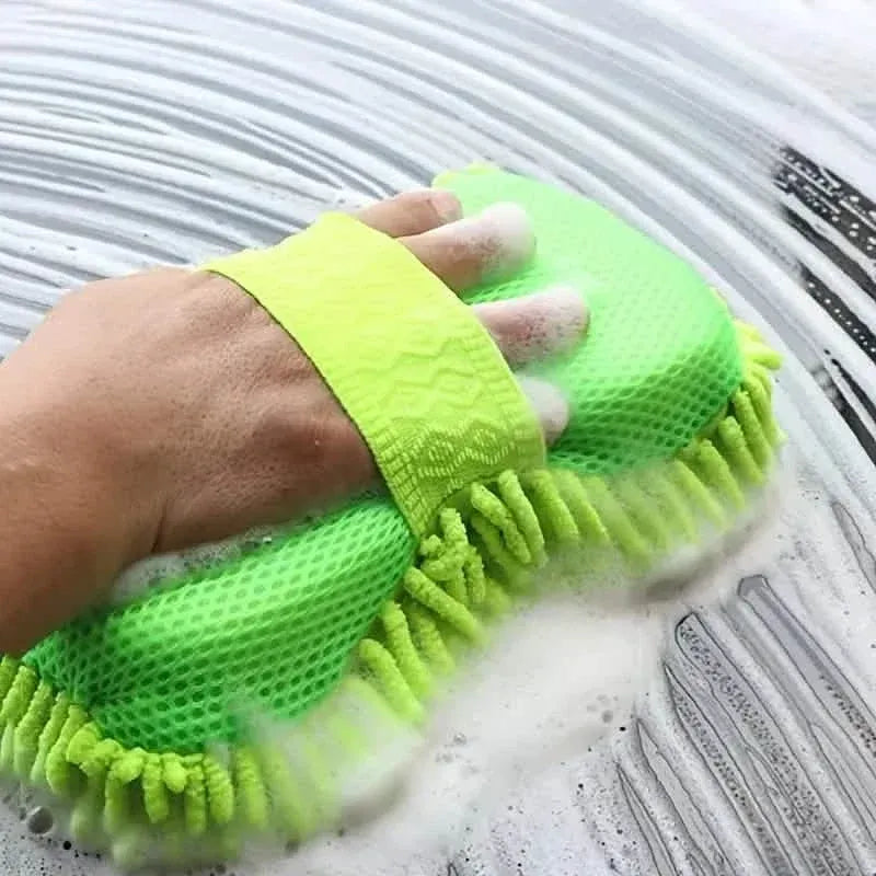 5-Pieces: Car Wash Mitt Chenille Microfiber Wash Sponge Scratch Free - A-1 Thread Vault