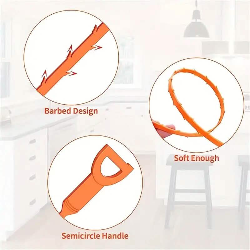 5-Pieces: Drain Clog Remover Tool - A-1 Thread Vault