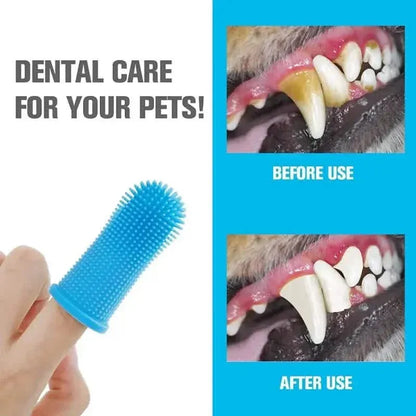 5-Pieces: Super Soft Pet Finger Toothbrush Teeth Cleaning Silicone Tooth Brush - A-1 Thread Vault