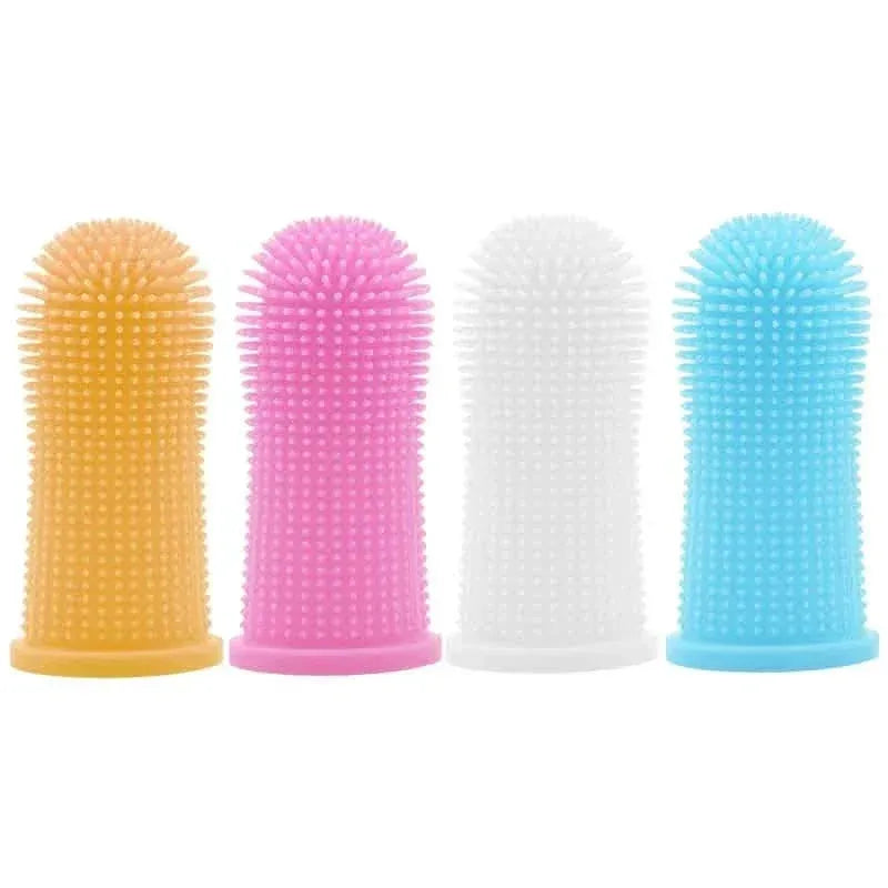 5-Pieces: Super Soft Pet Finger Toothbrush Teeth Cleaning Silicone Tooth Brush - A-1 Thread Vault