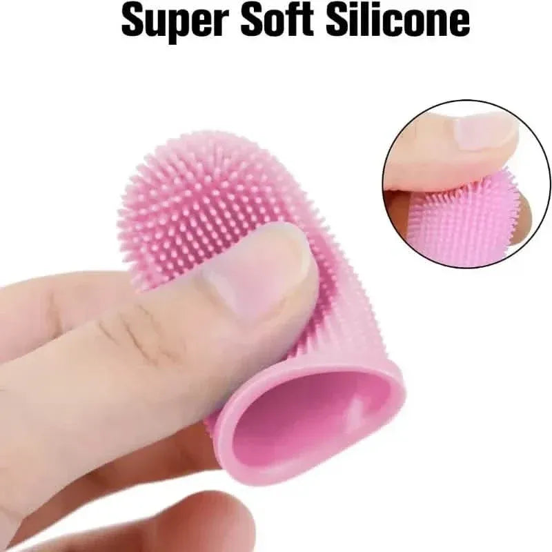 5-Pieces: Super Soft Pet Finger Toothbrush Teeth Cleaning Silicone Tooth Brush - A-1 Thread Vault