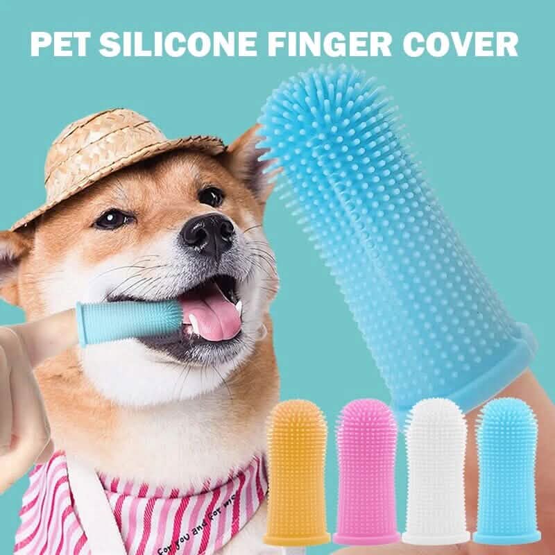 5-Pieces: Super Soft Pet Finger Toothbrush Teeth Cleaning Silicone Tooth Brush - A-1 Thread Vault
